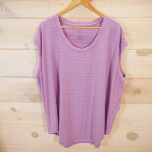 WoolX Women’s Plus Size 1X Gabi Tunic Top All Season Merino Wool Lavender Orange